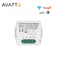 avatto 12 gang tuya led wifi dimmer light switch module with 2 way control smart bulb dimmer switch work for alexa google home