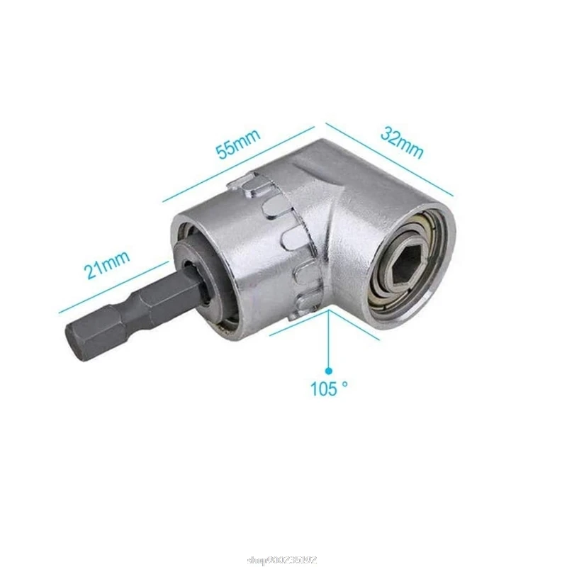 

105 Right Angle Wrench Attachment Adapter Flexible Bit Holder Extension 1/4 Hex-shank Magnetic Drill Rod Socket F05 21 Dropship