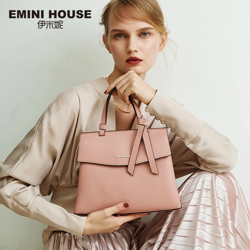 EMINI HOUSE 2 размера с бабочкой роскошные сумки женские сумки дизайнерские личи зерна Сплит кожа Сумка через плечо сумки через плечо для женщин