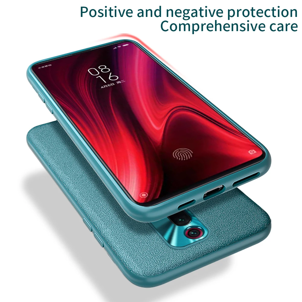 For Xiaomi Mi 9T Pro Case Luxury PU leather Grain Matte protective Back Cover xiaomi mi 9t 9tpro mi9t full cover shell | Мобильные