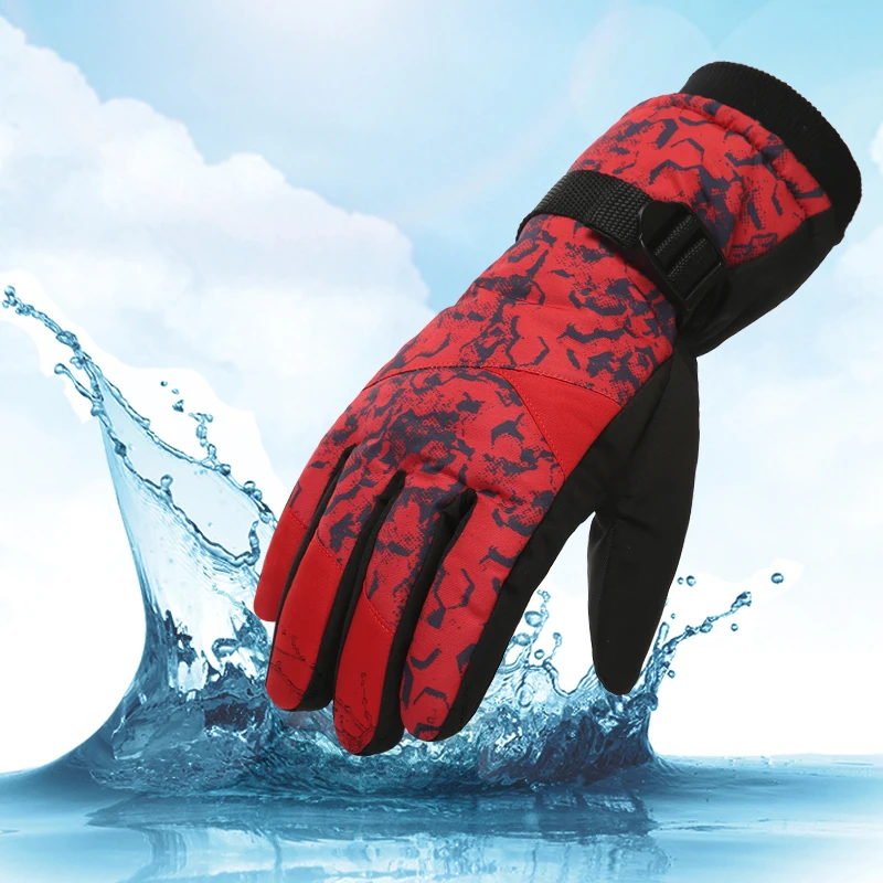 Термальные перчатки для велоспорта лыжные мужчин и женщин зимние флисовые