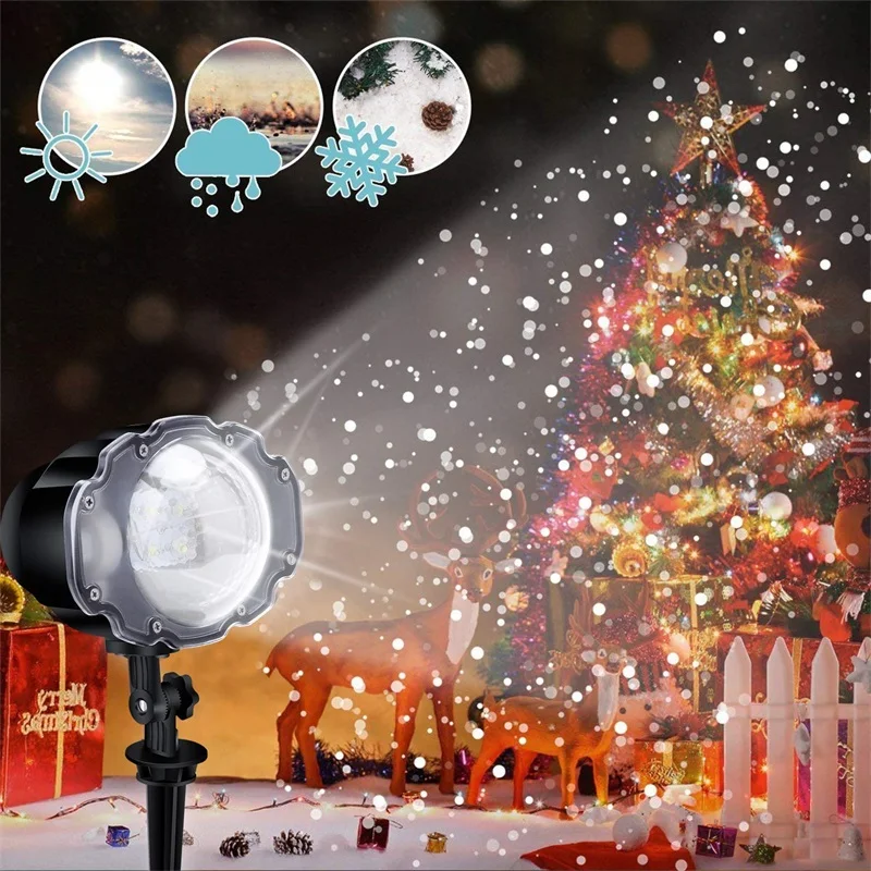 

Snowflake Projector Outdoor, Indoor Decoration Waterproof Snow Lamp with Remote Control for Partyï¼ŒChristmasï¼ŒHoliday Gift