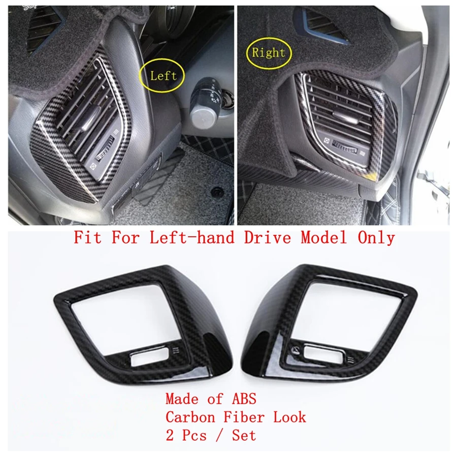 

Carbon Fiber Look Interior Refit Kit Steering Wheel Strip / Lift Button / Air AC Control Panel Cover Trim For Mazda 3 2017 2018