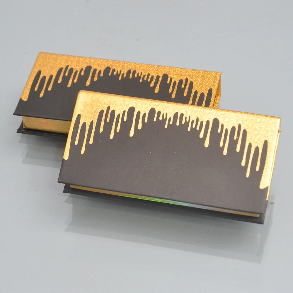 

Wholesale Eyelash Packaging Box Lash Boxes Package Custom Magnetic Black Glitter False Eyelashes Makeup Storage Case Vendors