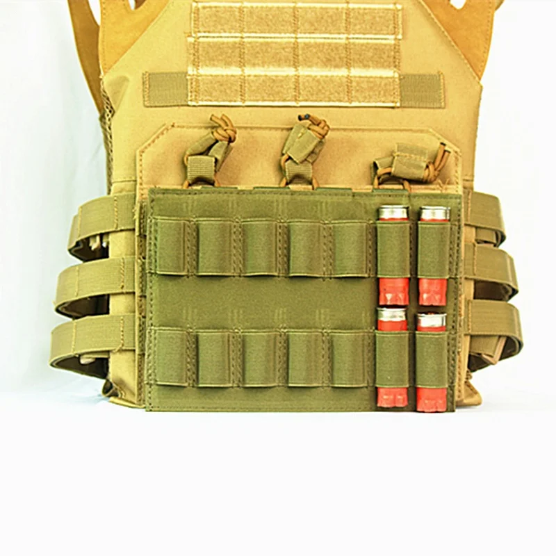 Panel de soporte táctico militar Molle, accesorios de chaleco de caza, cartuchos, bolsa, Airsoft, escopeta, portador de munición, calibre 12
