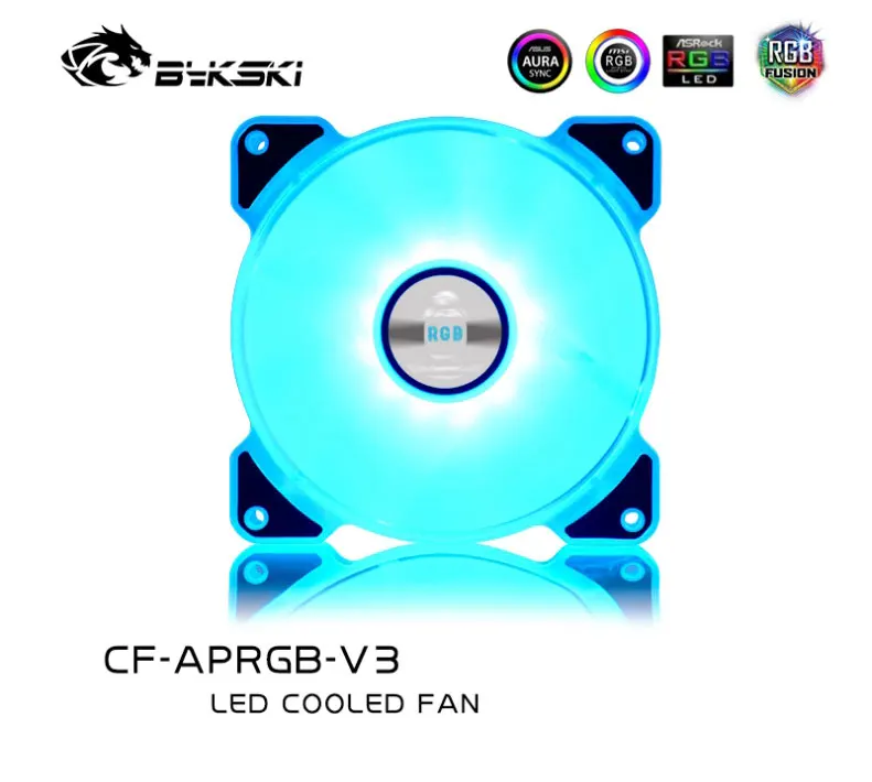 

Bykski Adjust RGB Cooling Fan 120mm Pc Case Mute Fan Computer Radiator Cooler Cooling 12v LED Light / Controller Quiet Heatsink