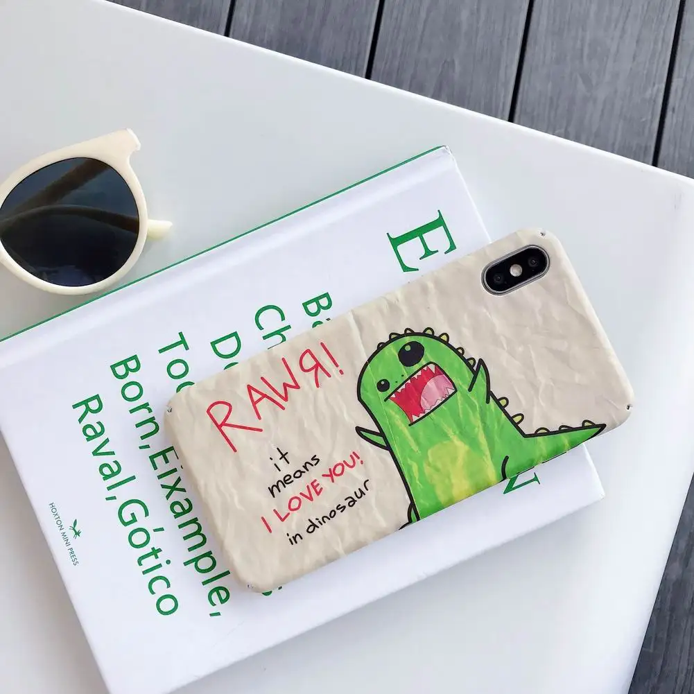 Модный мягкий чехол для мобильного телефона из ТПУ с изображением динозавра
