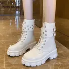 Ботинки женские кожаные, на шнуровке, Нескользящие, износостойкие