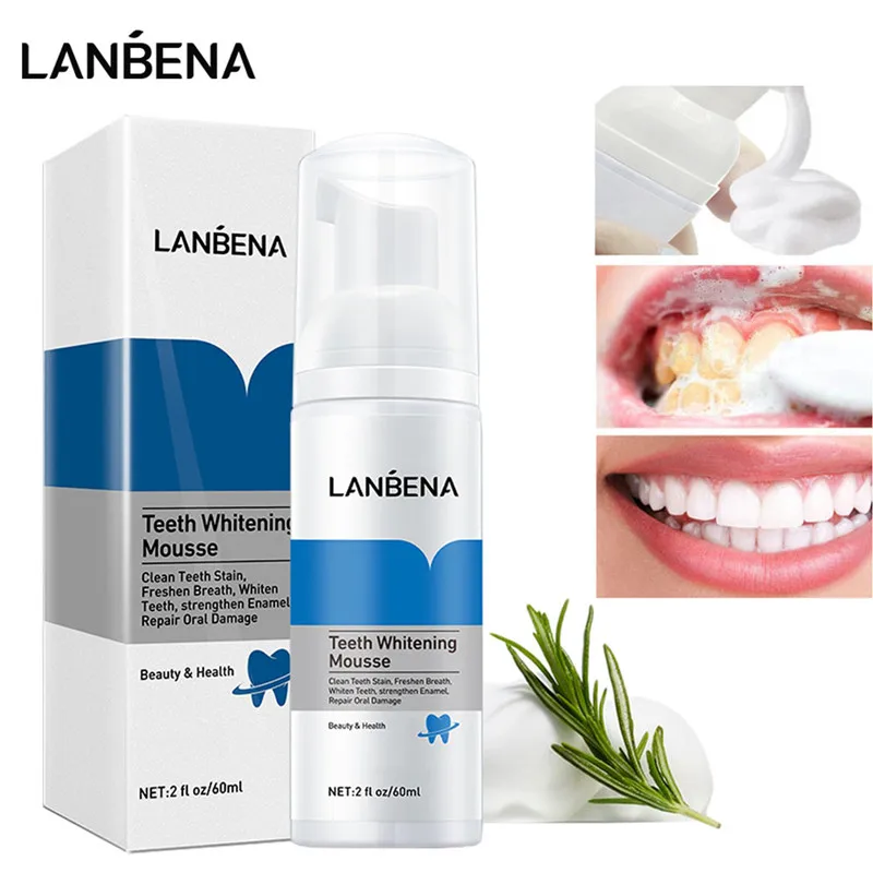 

LANBENA Teeth Whitening Mousse Oral Care Tooth Cleaning Toothpaste Dental Oral Hygiene Remove Stains Plaque Bleaching Tool