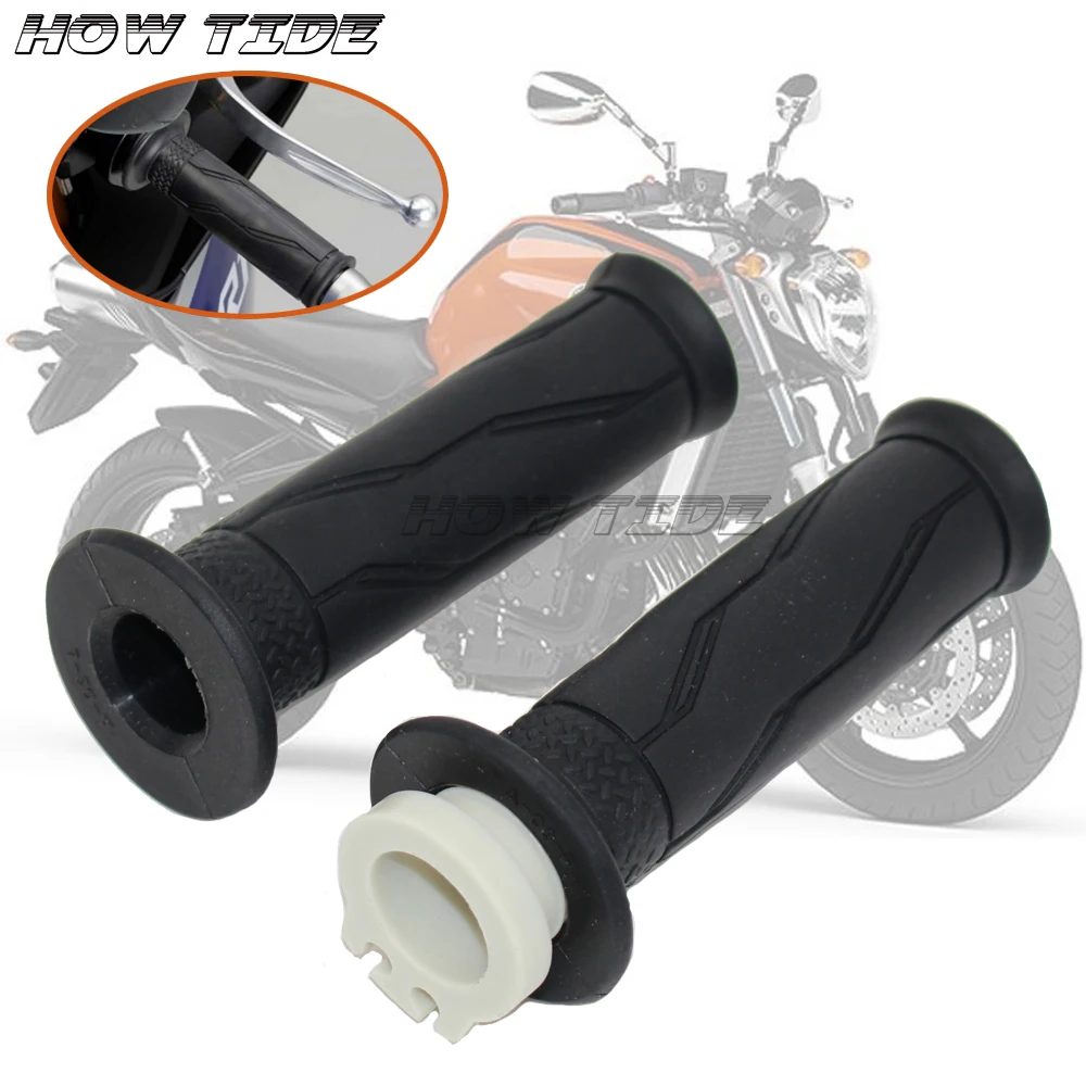 

For YAMAHA FZ6 FAZER FZ6R FZ8 FZ1 FAZER Anti-Skid Comfortable Black Rubber Handlebars Grips Mountain Bike Handle Bar Accessorie