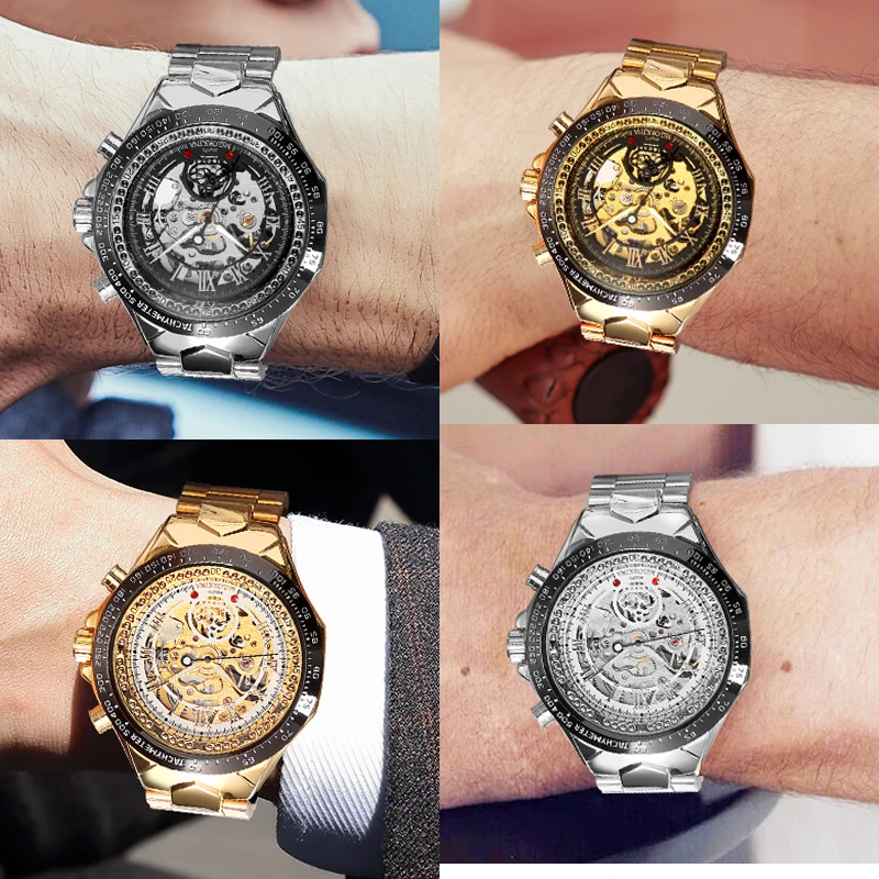 Классические мужские часы класса люкс лучший бренд Автоматические Wind