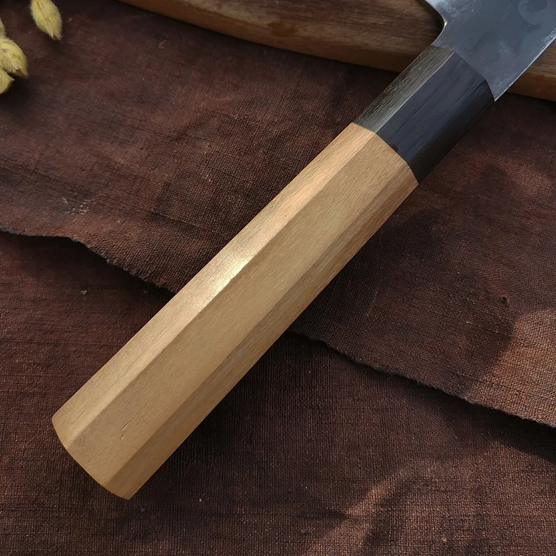 Нож Santoku ручной работы японский шеф нож из высокоуглеродистого пластика AUS10 7