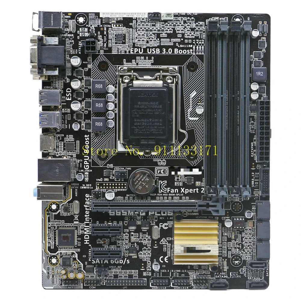 Для ASUS B85M G плюс материнская плата LGA1150 DDR3 USB3.0 SATA3.0 Intel B85 с чипом M ATX Поддержка I7
