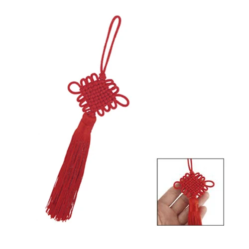 Красные кисточки длиной 9 1 дюйма китайский узел подвесное украшение для