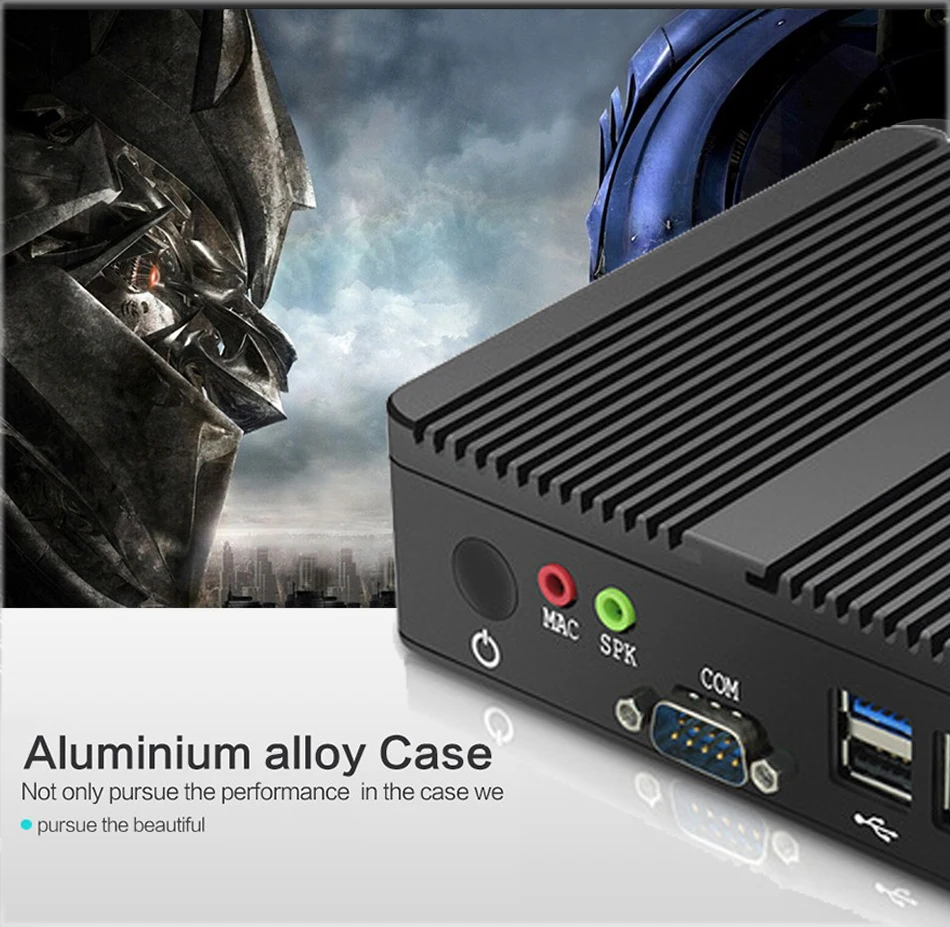 HLY безвентиляторный мини ПК Intel Celeron j1900 Win Windows 10 7 Linux тонкий клиент Minipc Pfsense Micro 2Lan