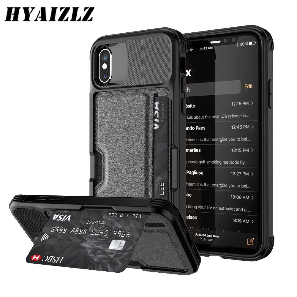 Чехол для iPhone 11 Pro XR XS 6 7 8 X, чехол со слотом для карт с магнитной задней крышкой для iPhone 6 7 8 Plus XS MAX, мягкий ТПУ чехол