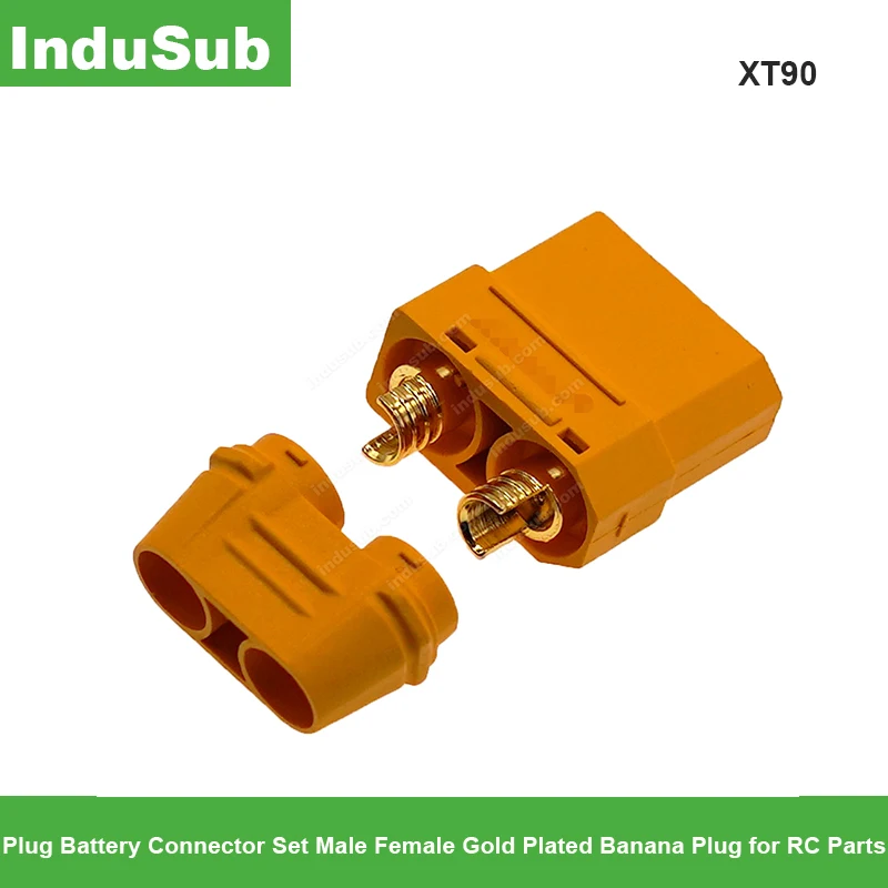 

5 Pairs XT90 Plug Battery Connector Set Male Female Gold Plated Banana Plug for RC Parts
