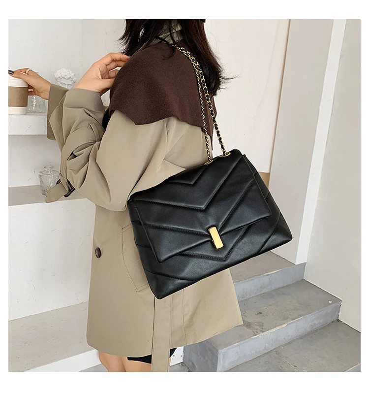 

Large women Crossbody Bags pu Leather Large 2021Fashion New designer handbags Chain Shoulder Messenger Bag luxury bags tote bag