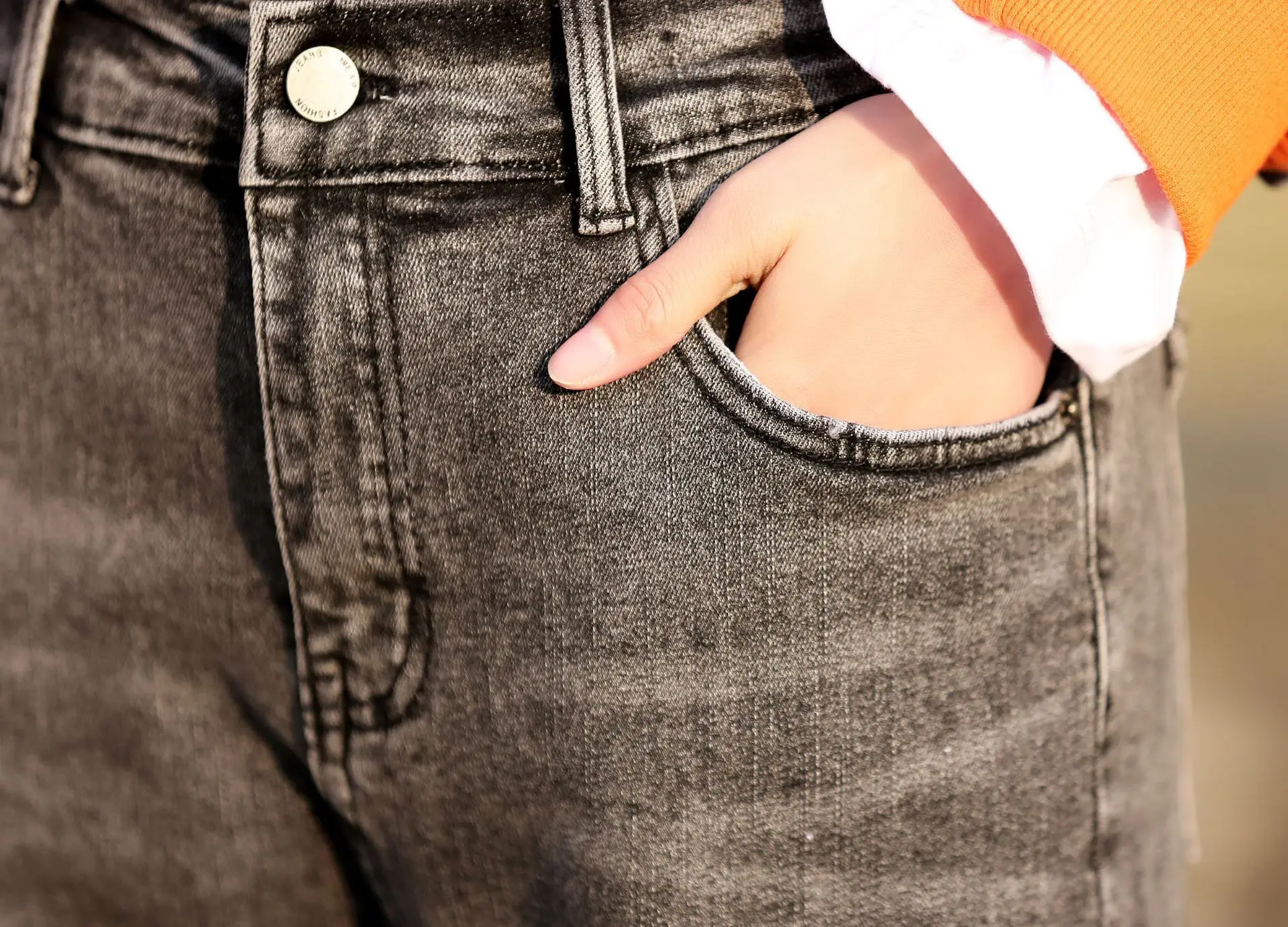 Женские джинсы контрастного цвета размера плюс повседневные Прямые брюки с