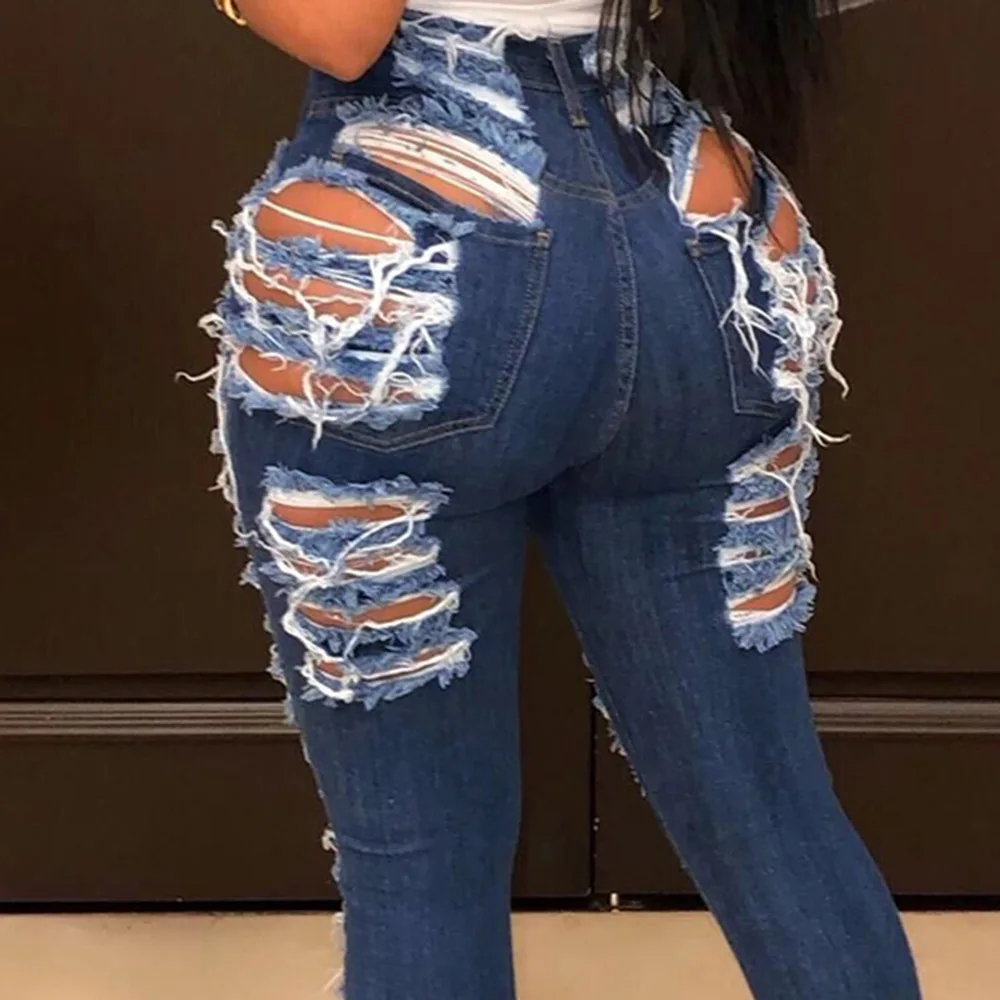 Для женщин джинсовые штаны в африканском стиле 2020 открытые модные Высокая талия