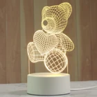 Новый 3D ночной Светильник, подарок для детей, девочек, ночной Светильник