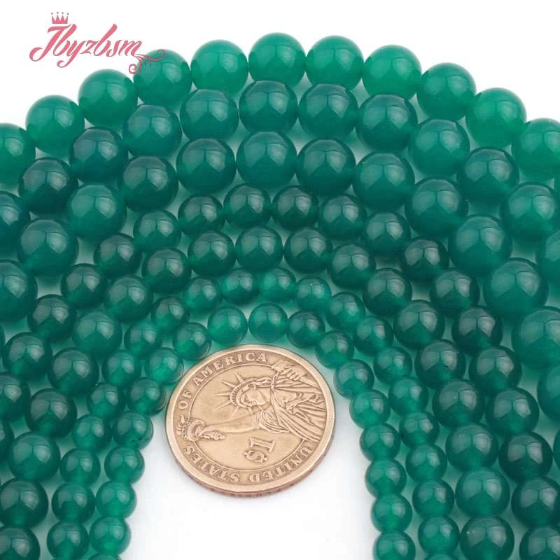 

6,8,10mm Round Turquoises Blue Jades Smooth Loose Bead for Needlework DIY Accessories Necklace Bracelets Jewelry Making 15"