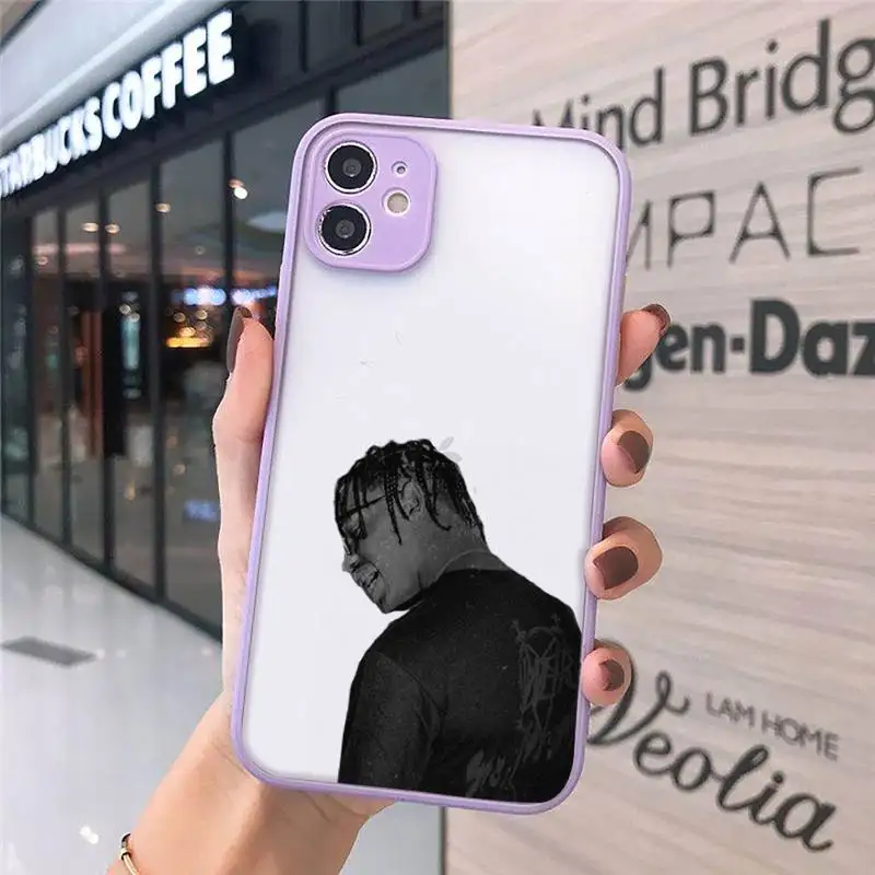 

Travis Scott Phone Case Matte transparent For Purple iPhone 12 Mini 11 Pro XR XS Max 7 8 Plus X Back Cover