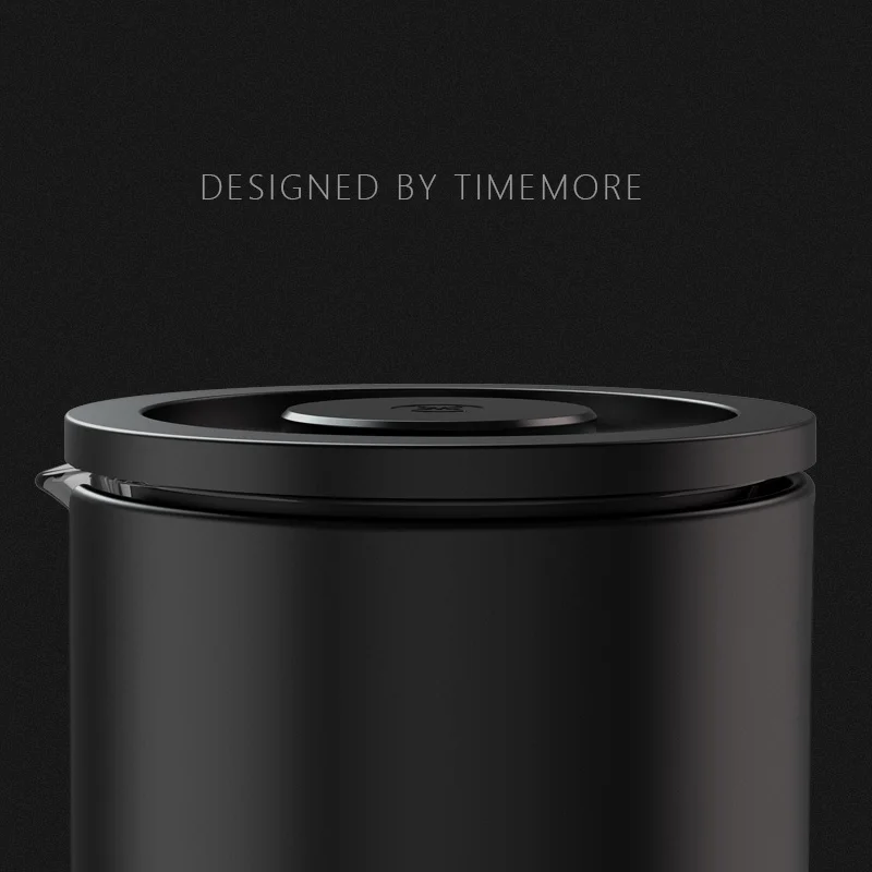 TIMEMORE Store-cafetera a presi&oacute;n francesa peque&ntilde;a U, 450ml, utensilios para hacer tazas, color blanco y negro, para cocina, hogar, oficina-4