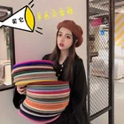 Простая шапка-берет для женщин и девушек в винтажном стиле, французская теплая шерстяная Зимняя Шапка-бини, шапка-берет, однотонные элегантные женские зимние шапки