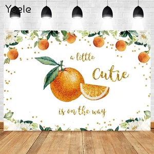 Yeele Photography Backdrops Vinyl Flower Orange Fruit Newborn Baby Shower Birthday Photographic Background Photo Studio Decor