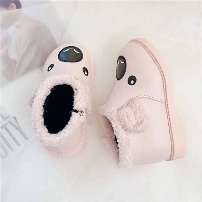 Детские зимние ботинки CUZULLAA для мальчиков и девочек милая повседневная обувь с