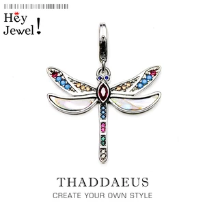 Кулон женский из серебра подвеска в виде стрекозы пробы, 2019 пробы, 925