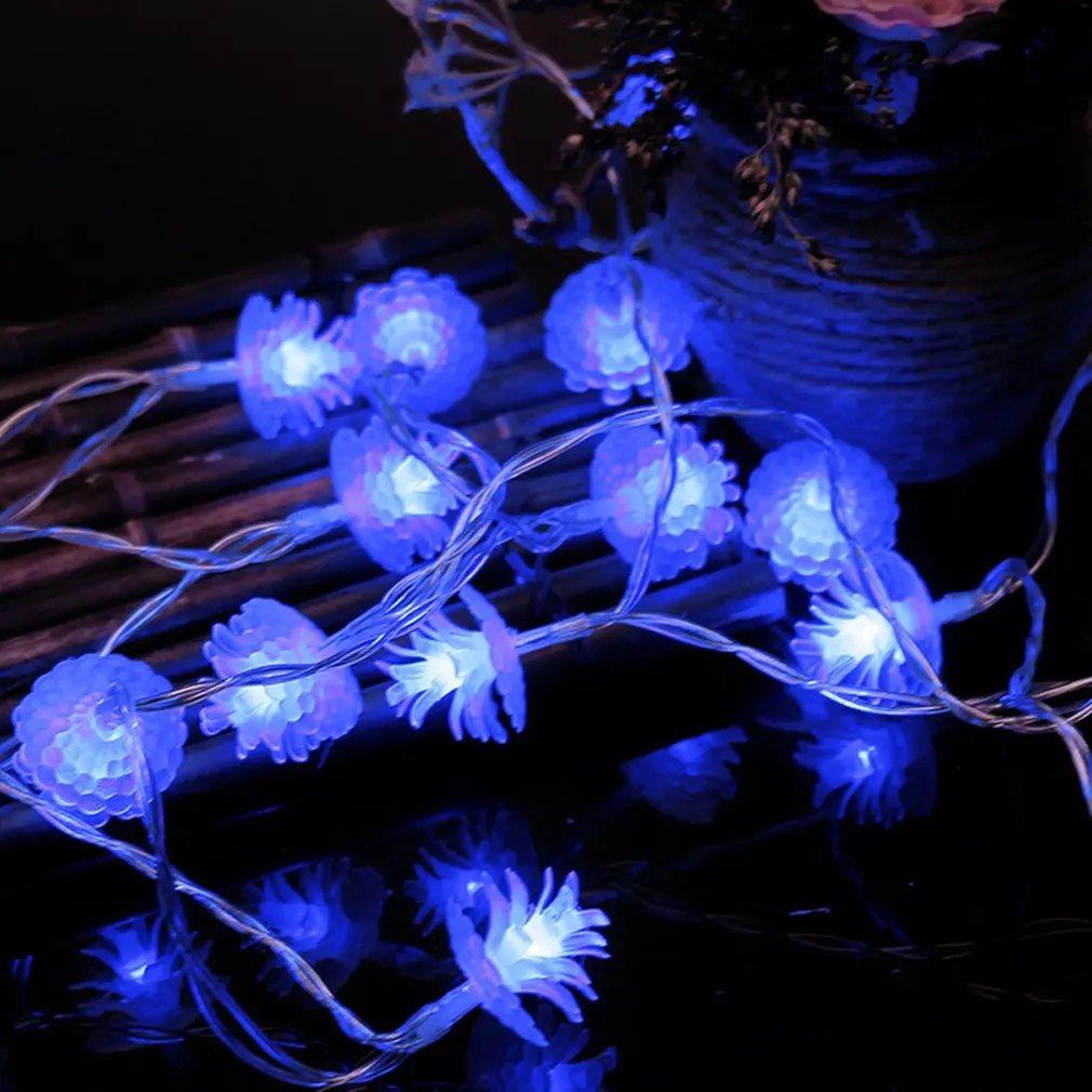 

2.2m 20LEDs Pine Cone Shape Fairy String Decorative Lights Battery Operated Wedding Christmas Outdoor Patio Garland Decor