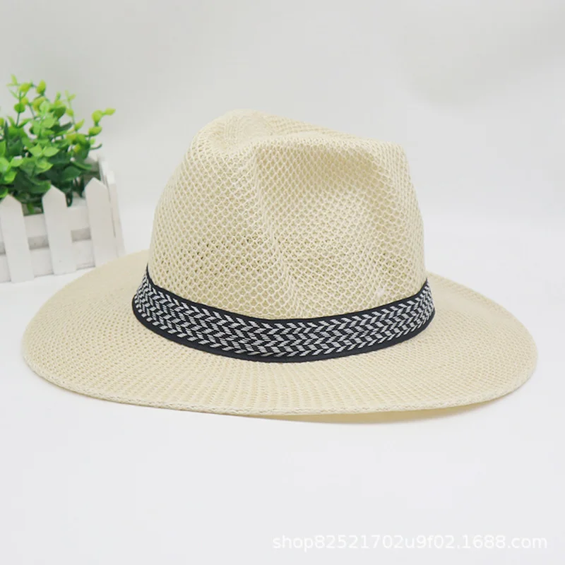 Мужская соломенная шляпа летняя корейский стиль для пляжа | Аксессуары одежды
