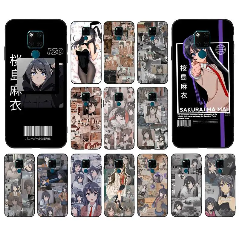 

Anime Mai Sakurajima Girl Phone Case for Huawei Mate 20 10 9 40 30 lite pro X Nova 2 3i 7se