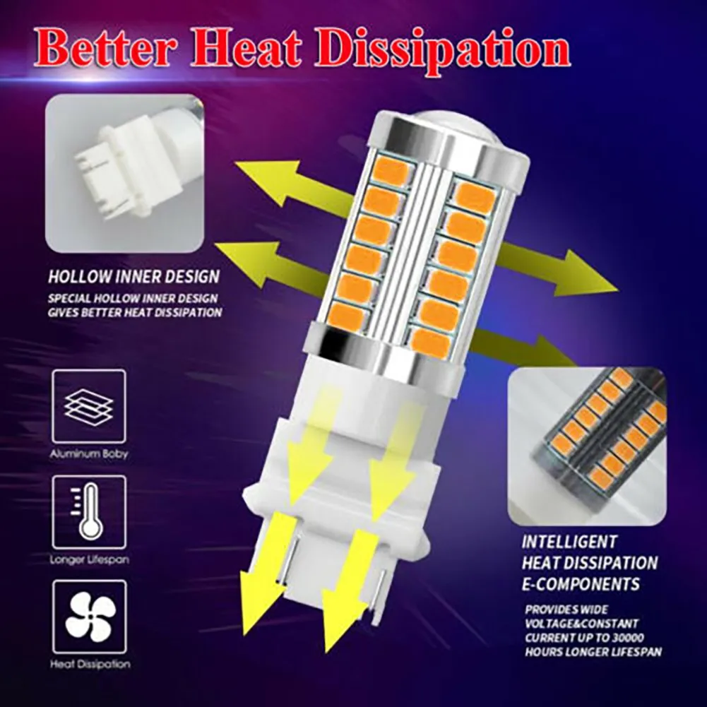 Обратная 3157 Светодиодная лампа полезный инструмент для хвоста 5630 33SMD 4 шт. DC 12