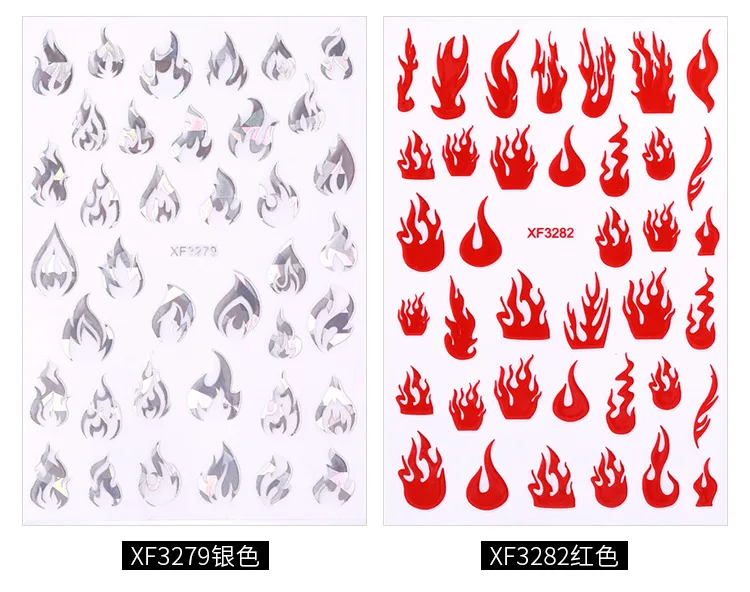Ультратонкий дизайн ногтей Mirage Aurora Flame осенние слайдеры Nailart стикеры самоклеящиеся огненная фольга matrica для маникюра Deco Tips