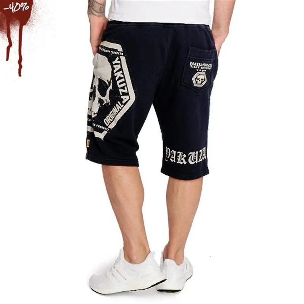 

Summer sports leisure big print loose large size running fitness cotton medium trousers camouflage five-point trousers