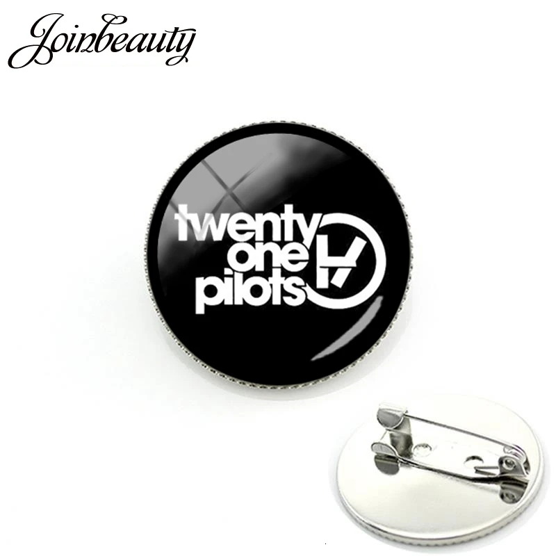 JOINBEAUTY, Twenty One Pilots, музыкальная группа, брошь для фанатов, специальное предложение на день рождения, булавки для хип-поп, круглые стеклянные украшения H267