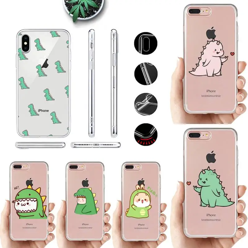 

Cute Cartoon dinosaur Phone Case for iPhone 11 12 13 mini pro XS MAX 8 7 6 6S Plus X 5S SE 2020 XR case