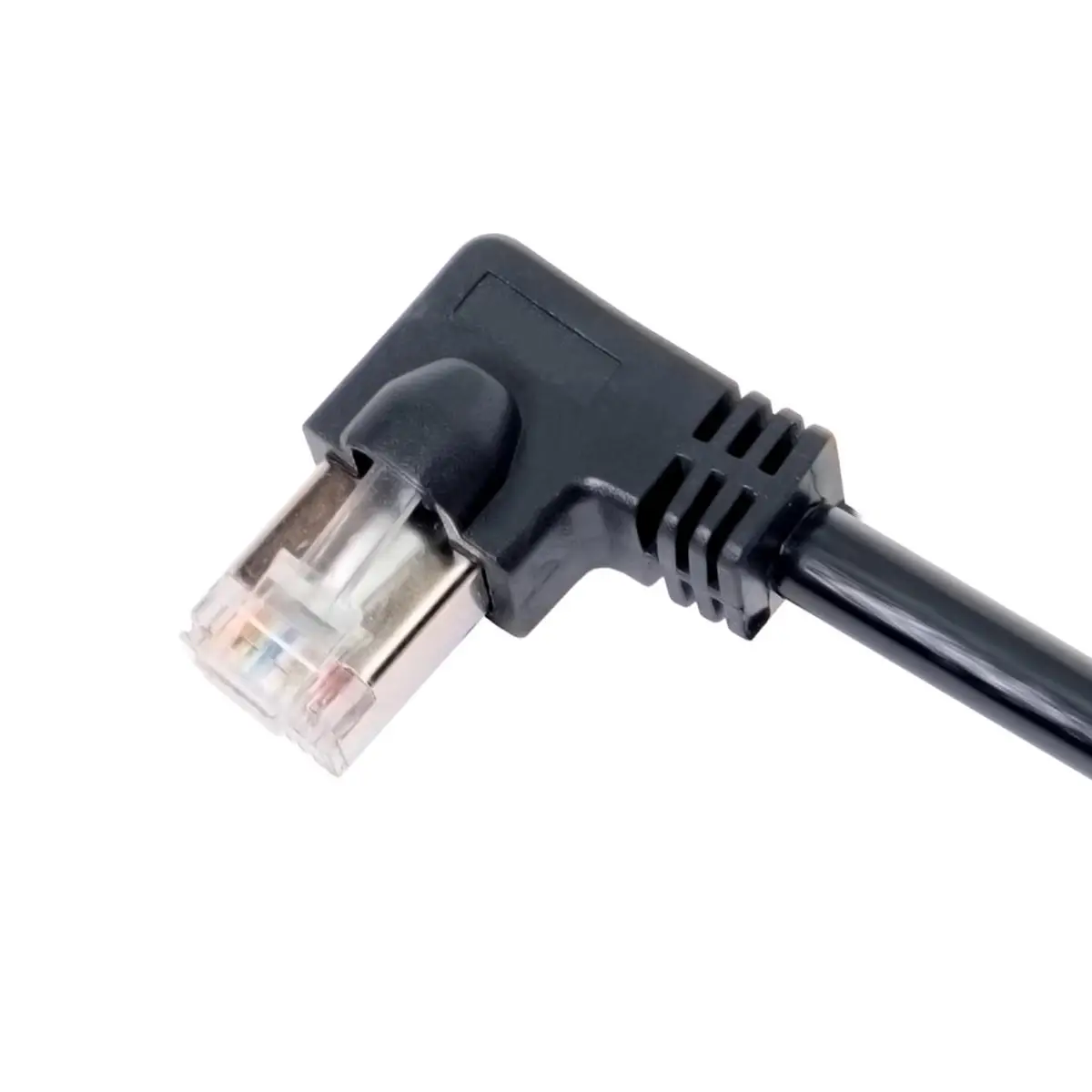 Патч соединитель RJ45 Cat6 8P8C STP Ethernet сетевой Lan под прямым углом 90 градусов штекер