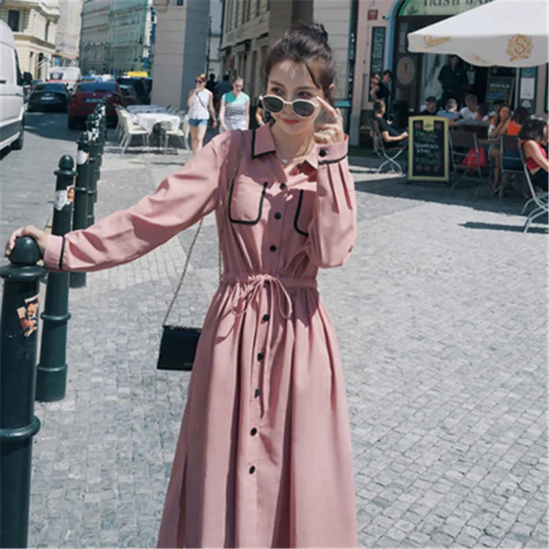 Винтажное французское платье-туника с завязками больших размеров женское модное