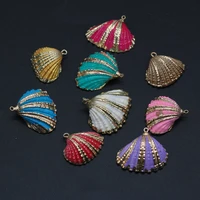 fashion scallop shell pendant charms zinc alloy shell pendant for jewelry making diy necklace bracelet gift 20x20 30x30mm