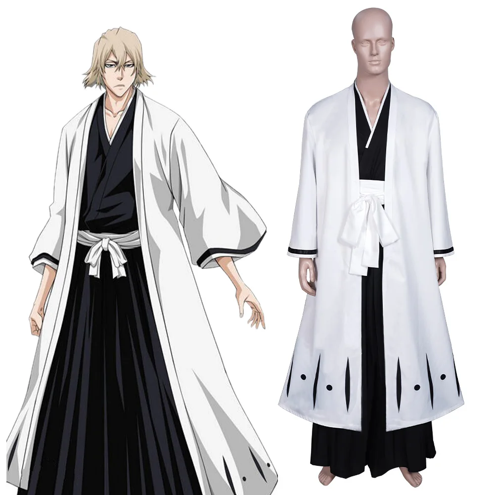 

Аниме Bleach Урахара Киске Косплэй костюм капитанская форма кимоно детские костюмы на Хеллоуин, комплекты Рождественский плащ-накидка, компле...