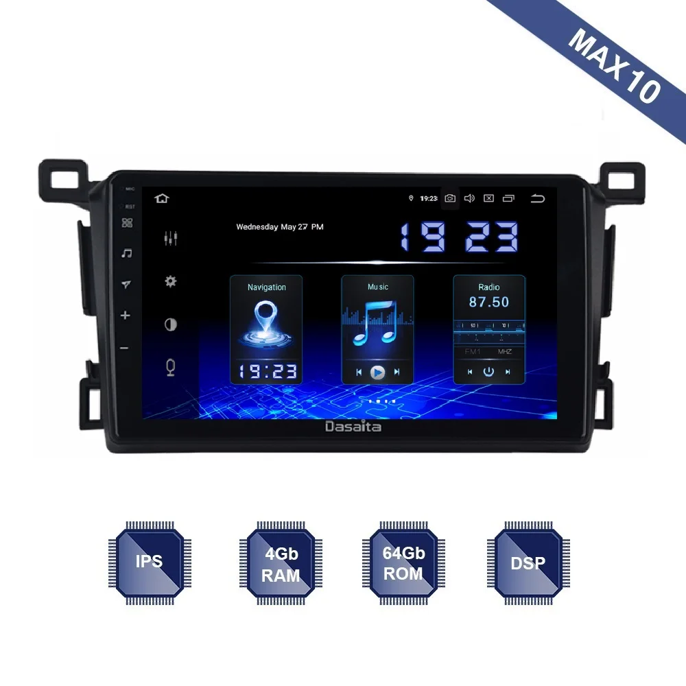 Автомобильный радиоприемник 9 &quotIPS 1din Android 10 0 для Toyota RAV4 Stereo 2013 2018 RHD / LHD поддержка
