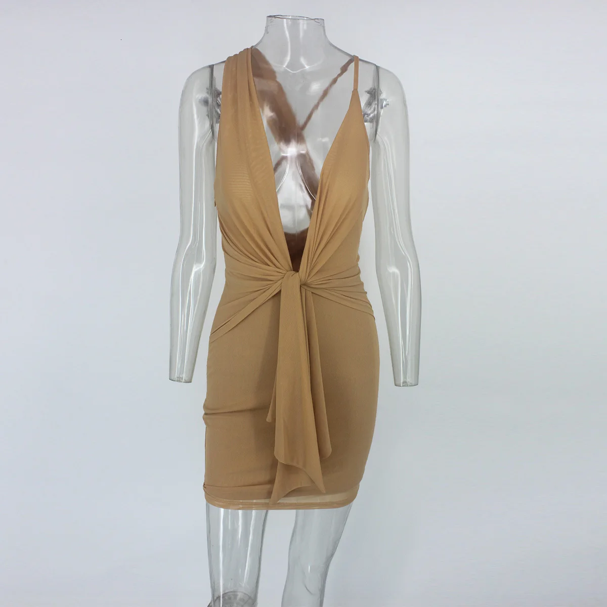 Женское облегающее мини-платье EvaQueen вечерние платья на тонких бретельках с