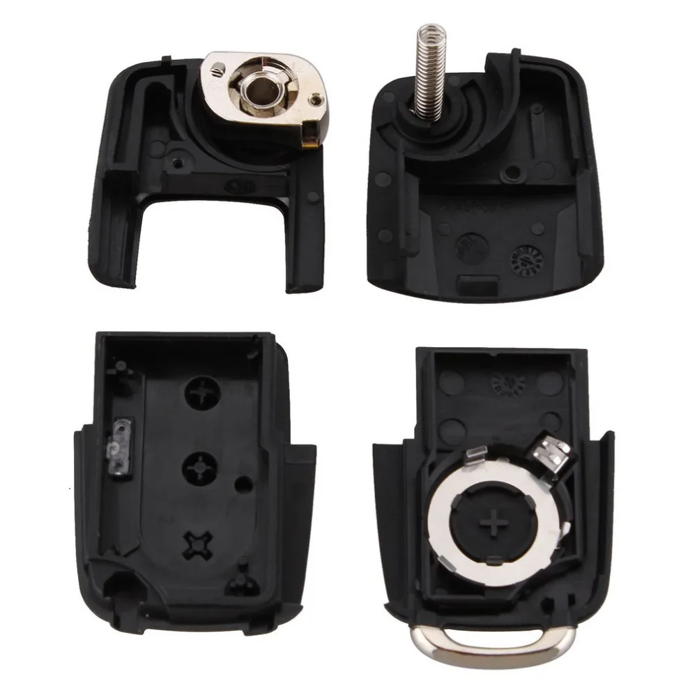 Складной чехол для автомобильного ключа брелка с 3 кнопками черный стайлинга Jetta