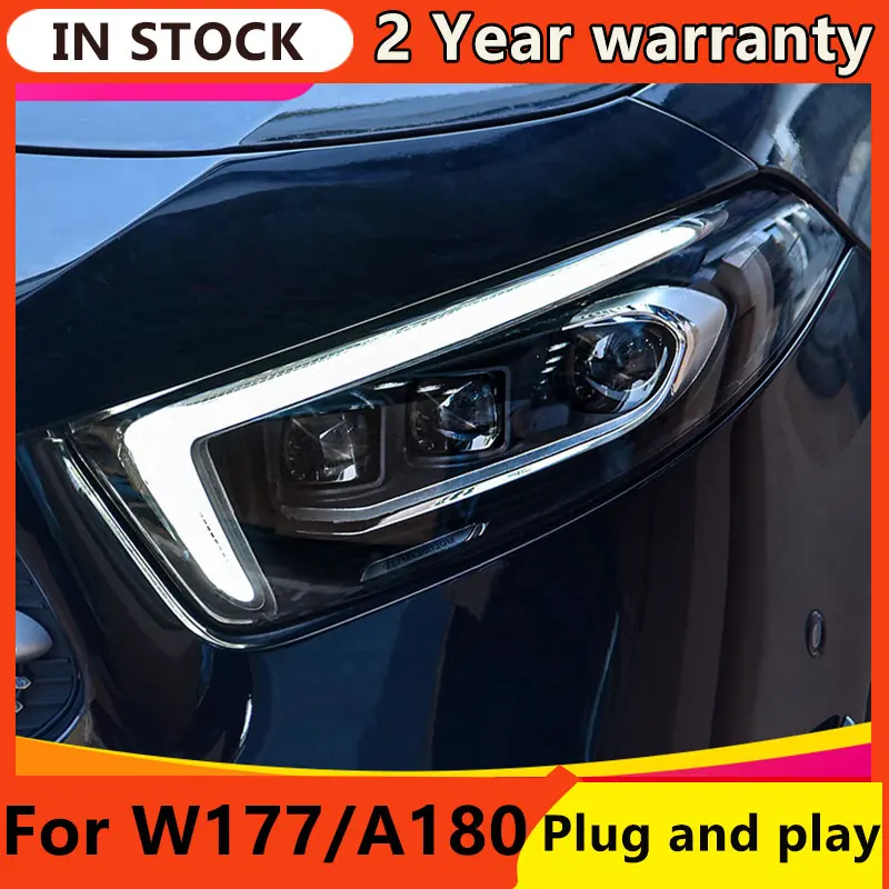 

For Car Benz W177 A180 Headlights 2019-2020 DRL Day Running Light LED Bi Xenon Bulb Fog Lights Car Accessory A200 A220 Head Lamp
