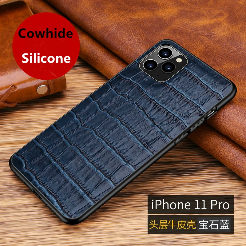 Роскошный чехол из воловьей кожи с узором крокодиловая кожа для Apple IPhone 11 Pro Max