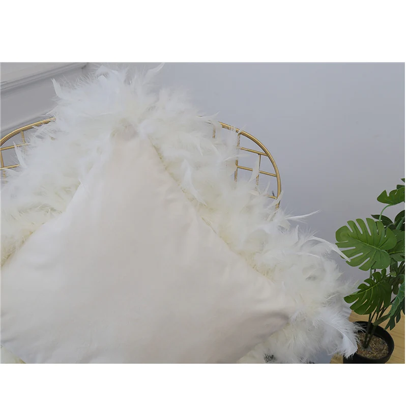 Роскошный красивый чехол Faroot для подушки Белый Европейский бархатный тканевый с